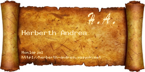 Herberth Andrea névjegykártya
